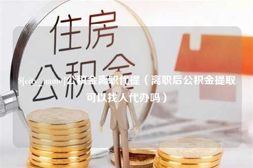 海门公积金离职代提（离职后公积金提取可以找人代办吗）